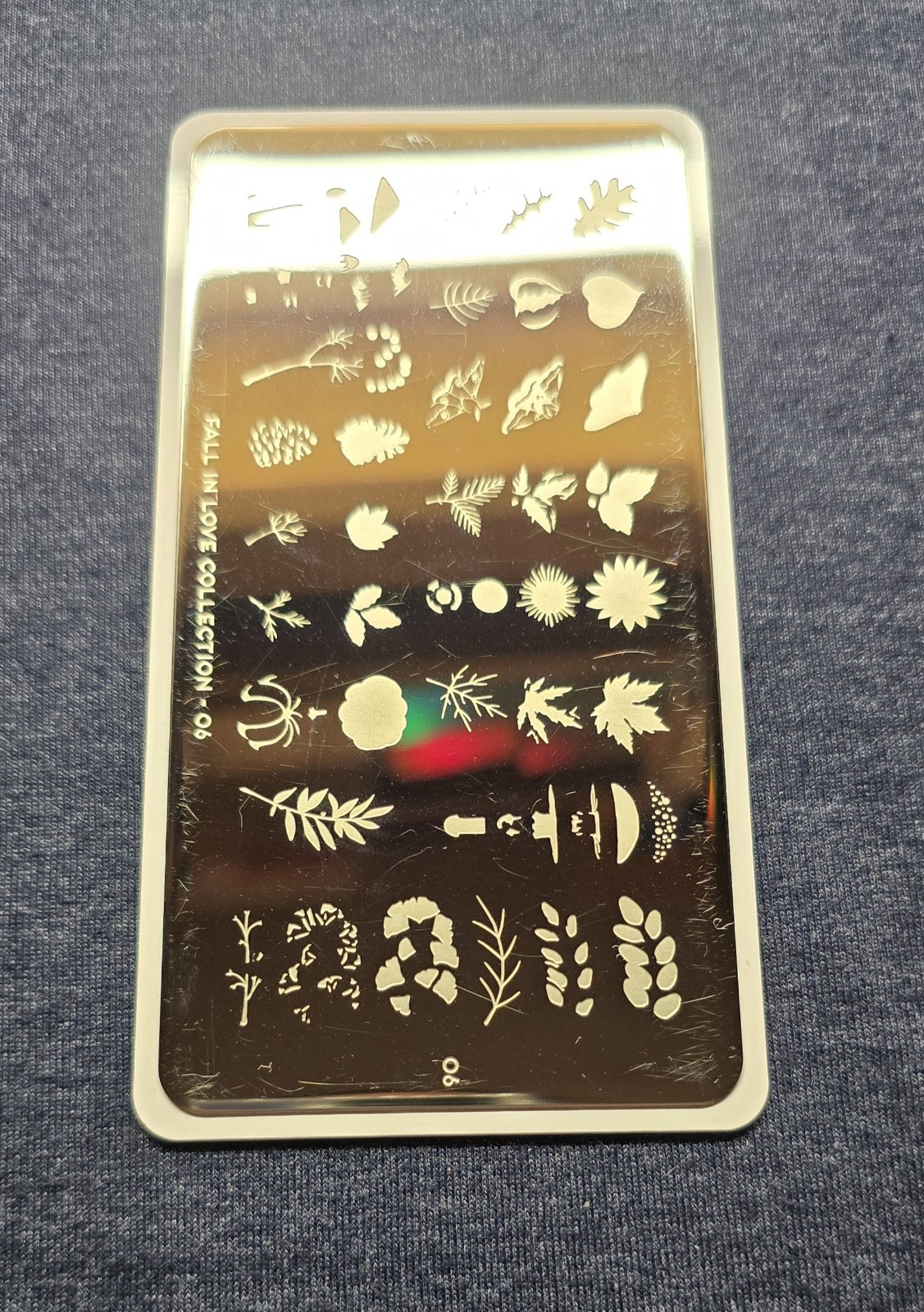 HTF MoYou London Fall In Love Collection 06 Nail Stamp Plate Layer Leaf Autumn