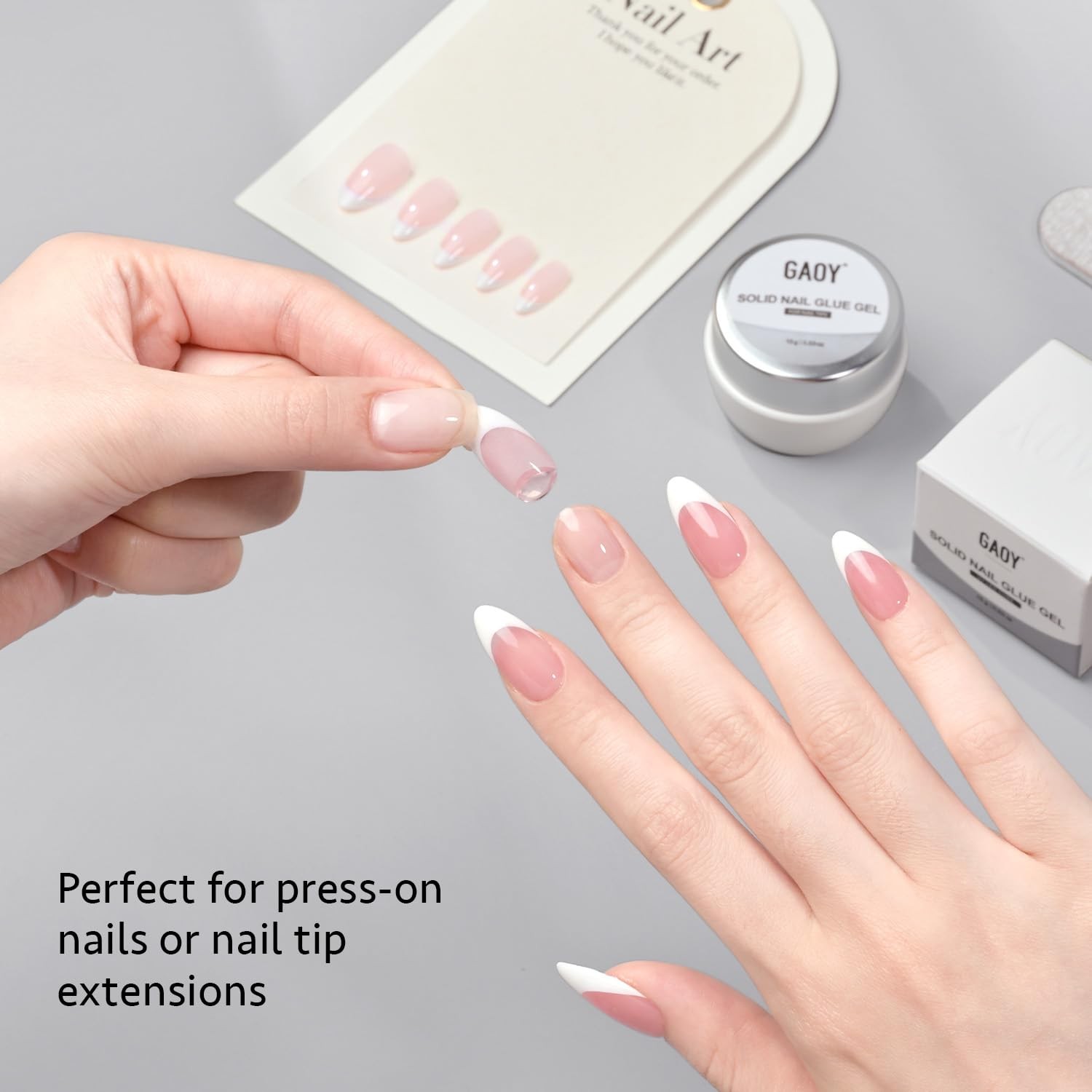 Solid Nail Glue Gel Strong Long Lasting UV Cure 15g For Press On Acrylic Tips