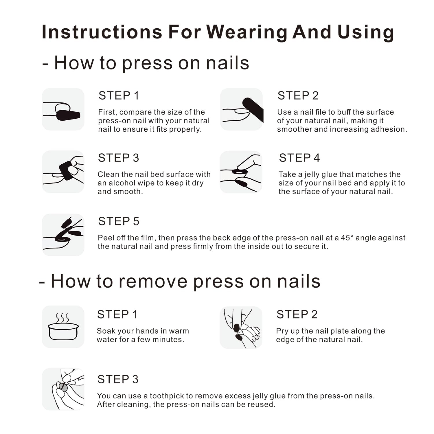 Valentines Press on Nails Medium Almond Fake Nails French Tip False Nails wit…