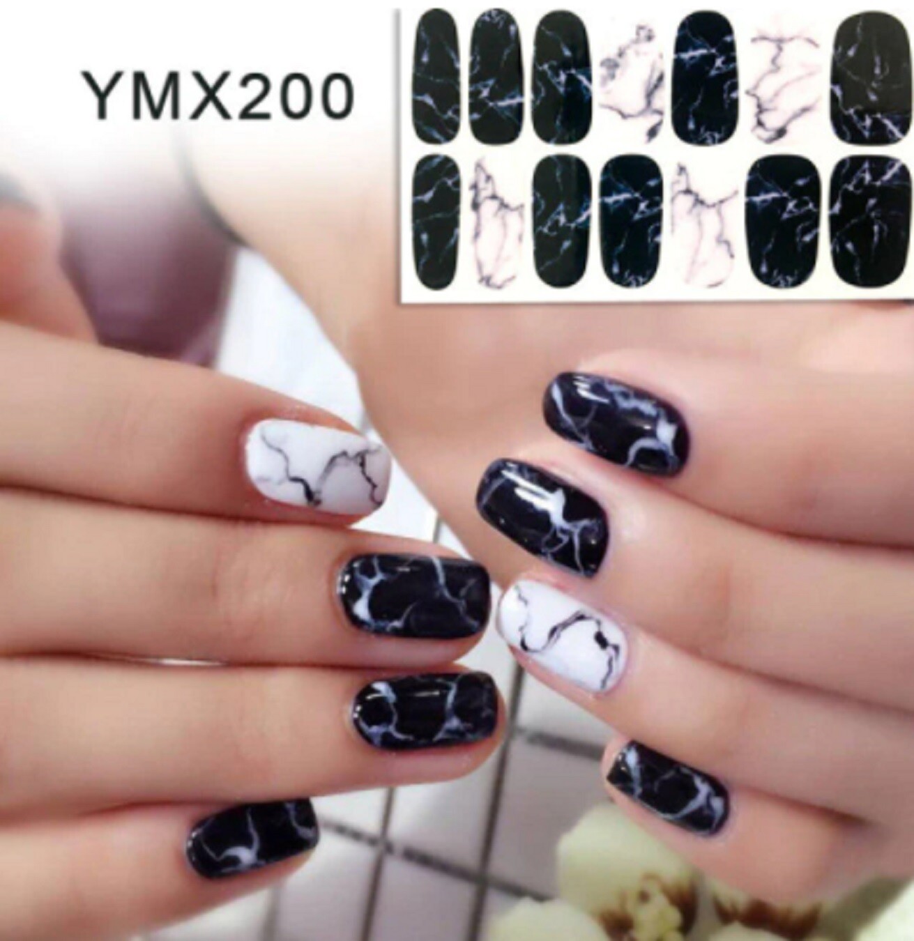 14 pcs/sheet Nail Art Self Adhesive Water Proof Nail Wraps