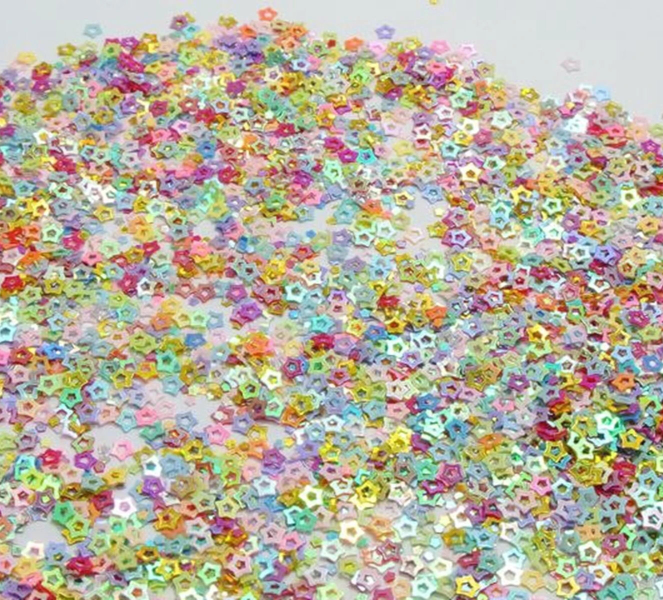 50 Gram Mixed Color Hollow Star Sequins Loose Tiny 3mm Nail Art Tips Crafts