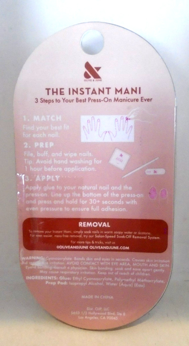 Olive & June Instant Mani Minimalist Instant Mani Squoval Short SDJ Syrup 2504