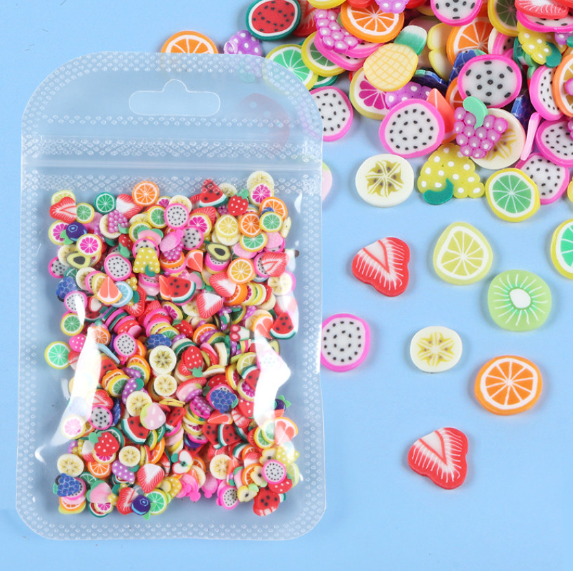 10g Polymer Clay Fimo Nail Art Fruit Decoration Nail Care No Hole Assorted