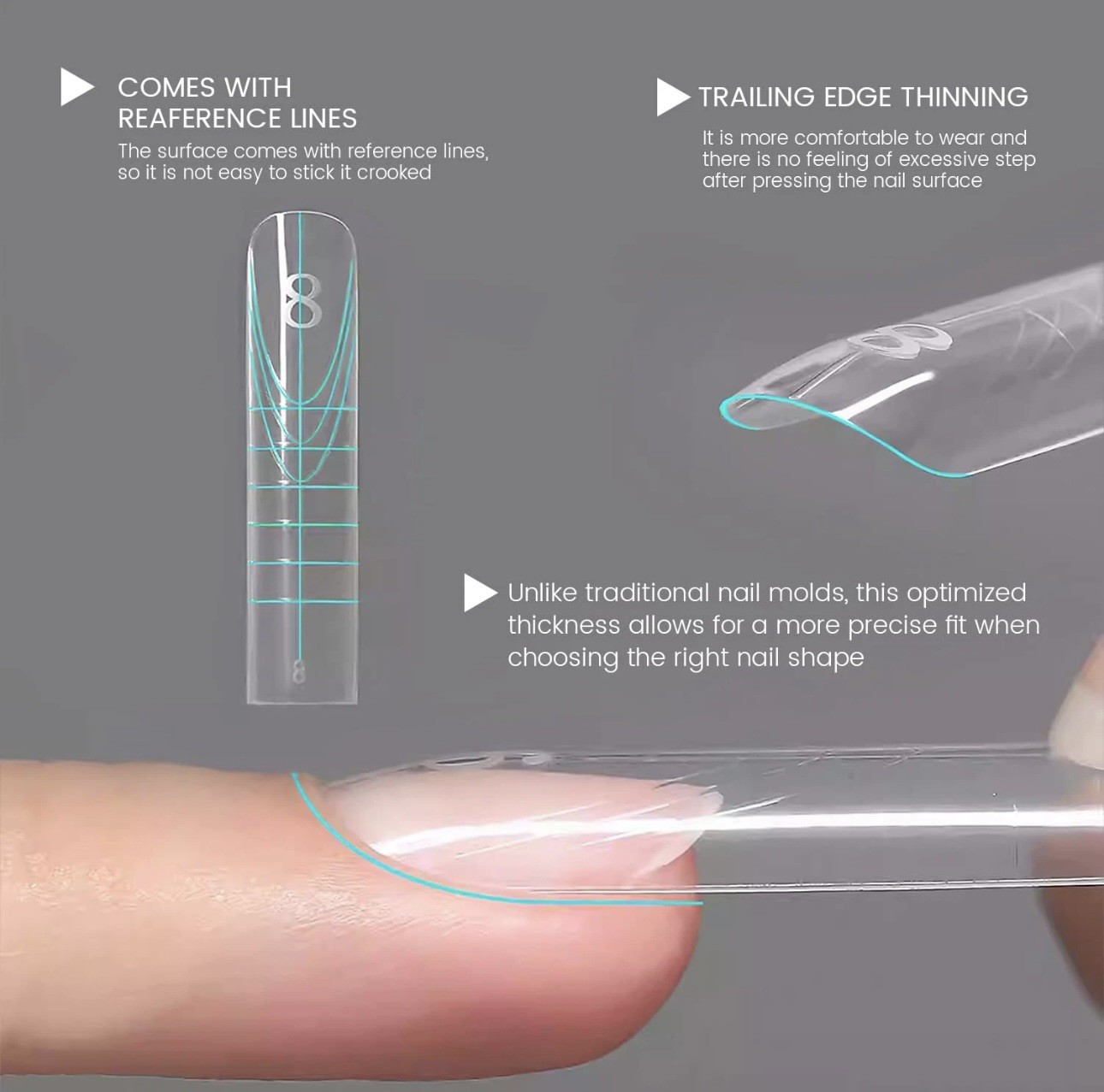 Sandwhich Dual forms For Hard Gel Nails Coffin