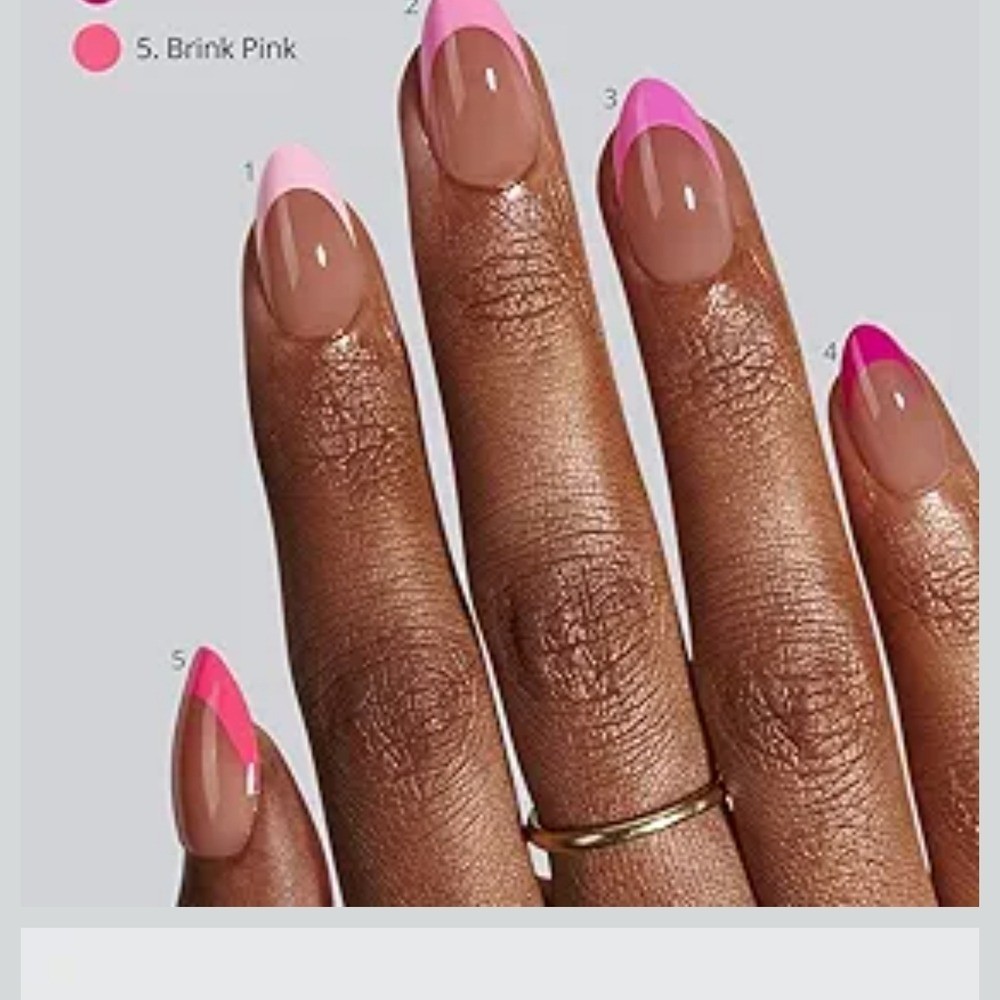 NIB XCoat Tips Pink Press-On Nails Small Almond Shape 160 Pieces In Dark Base