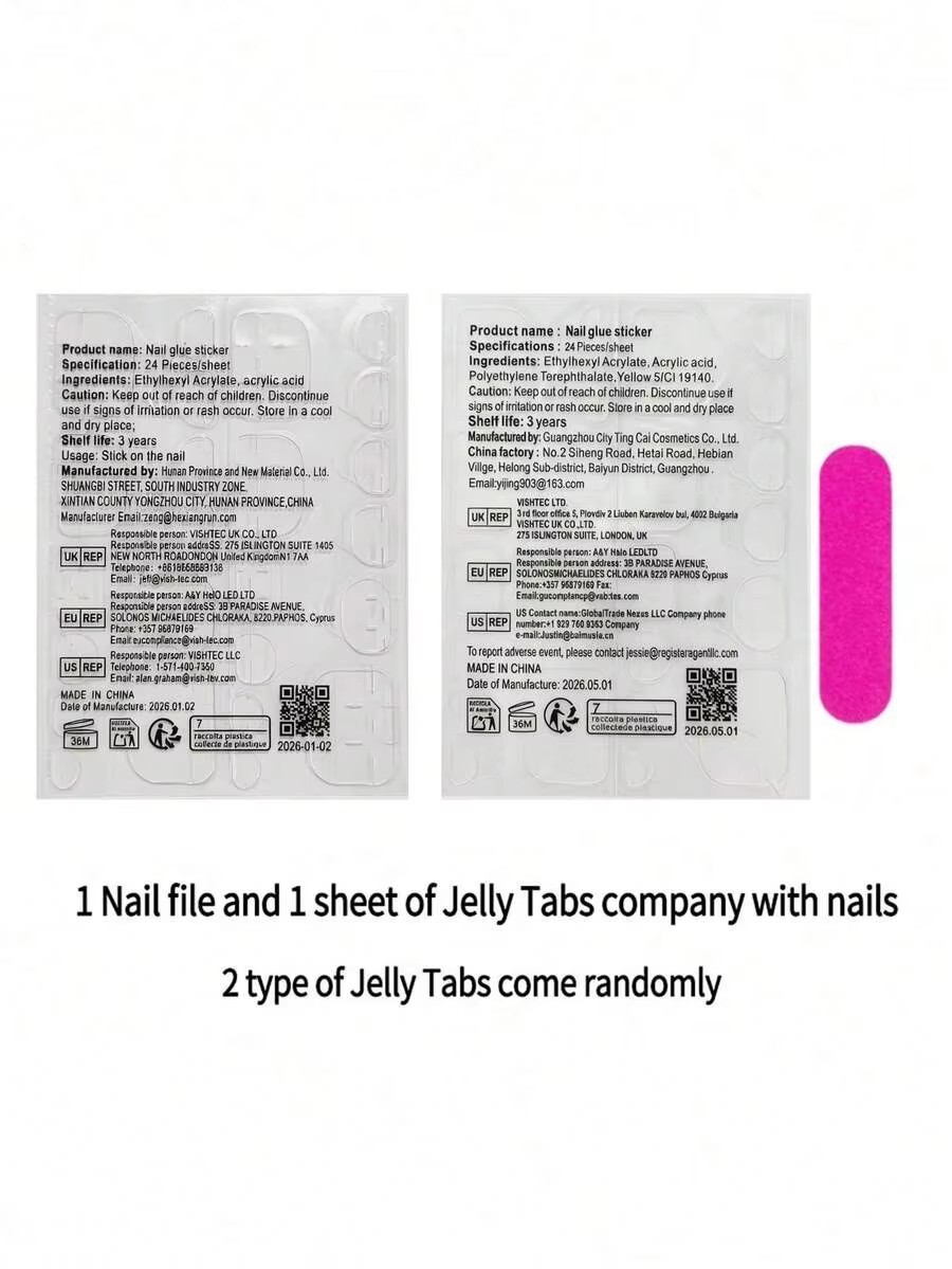✨ 24pcs Glossy Pink Ombre Press-On Nails | Medium Coffin Fake Nails 💅