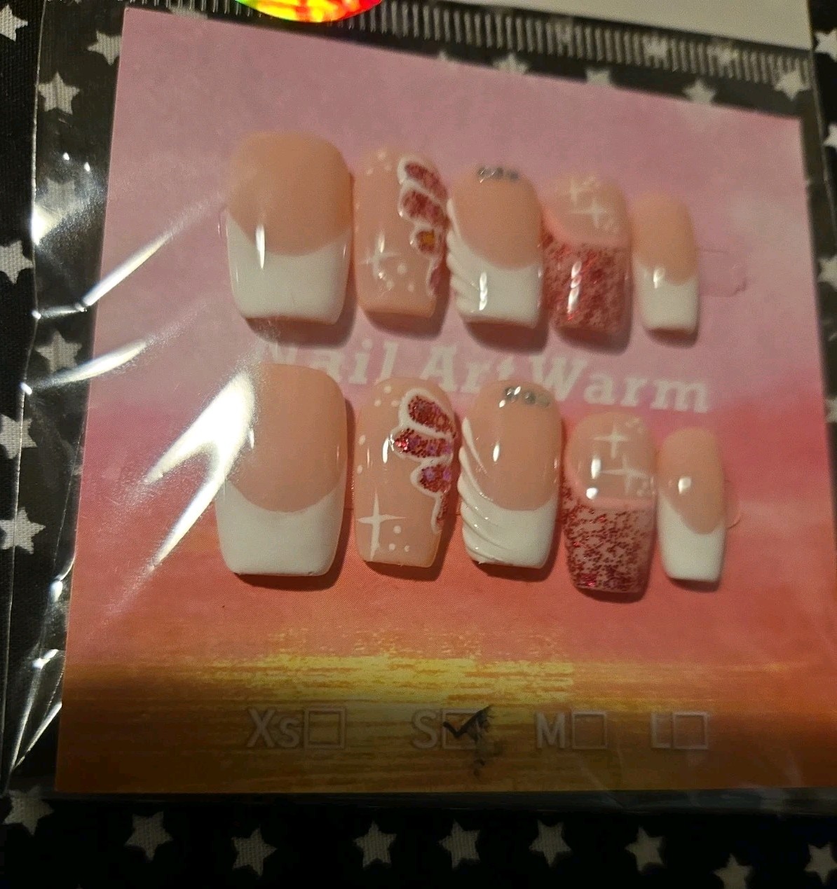 French Design “Unbranded” Press On Nails Size S