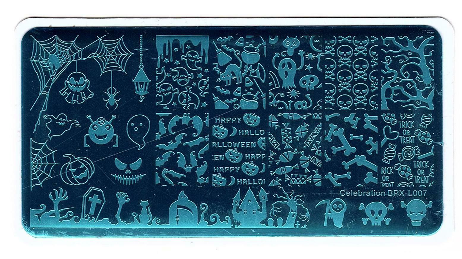 Halloween Designs Nail Art Stamping Stainless Steel Template Stencil Image Plate