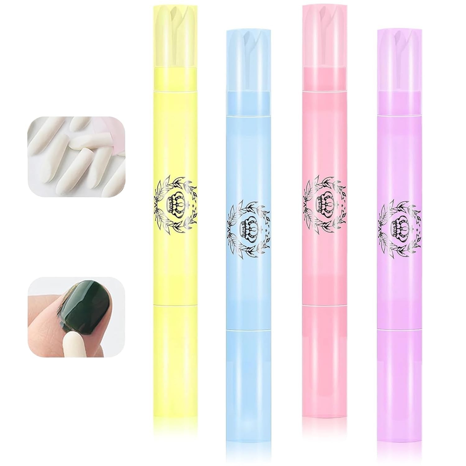 Nail Polish Corrector Pen, 4Pcs Remover Tool with 20pcs Tapered…