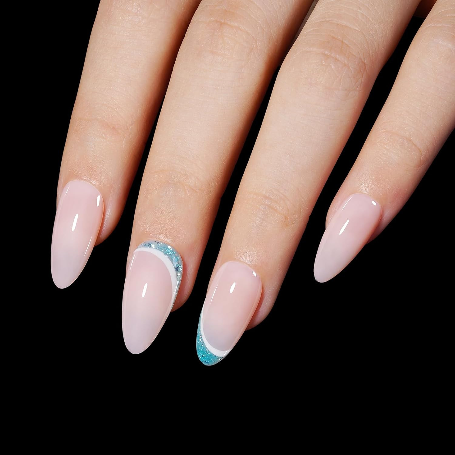 Medium Almond Nail Tips 450PCS Full Cover Clear Acrylic Nail Tips | Double-Sided