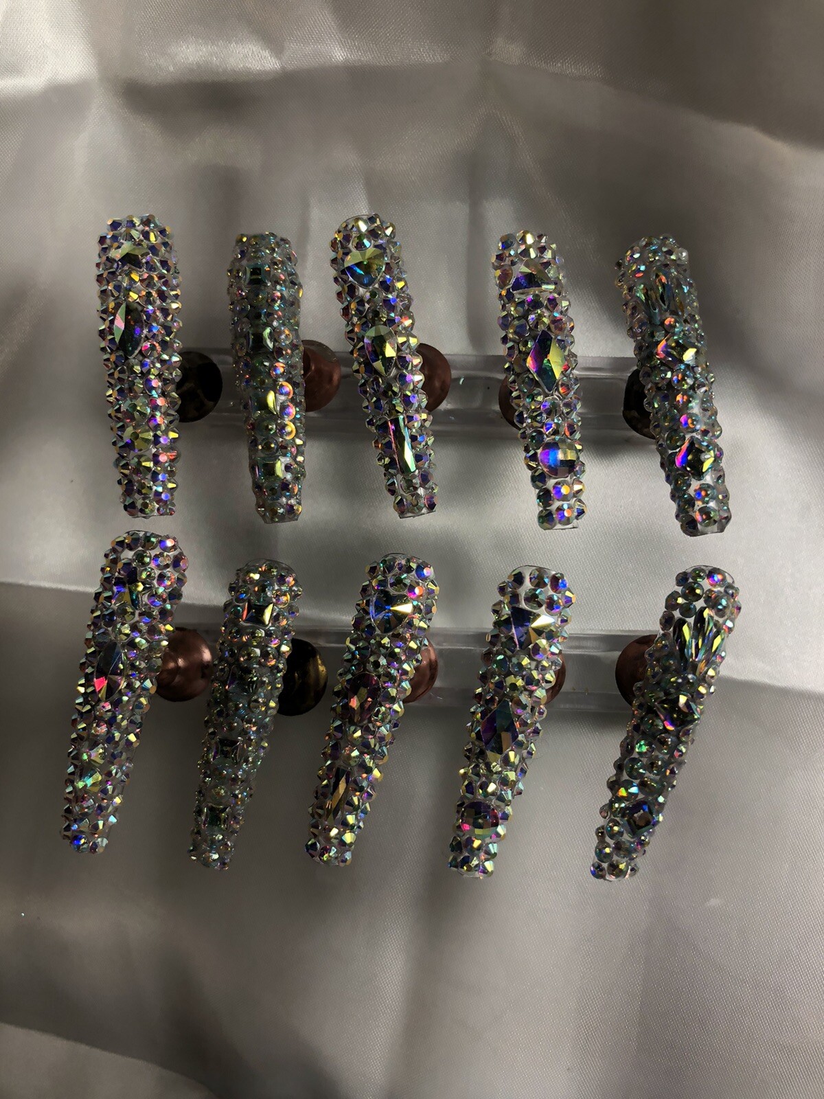 Z NAILZ! Stunning Set Of Completely Jeweled 3XL Handmade Custom Press On Nails