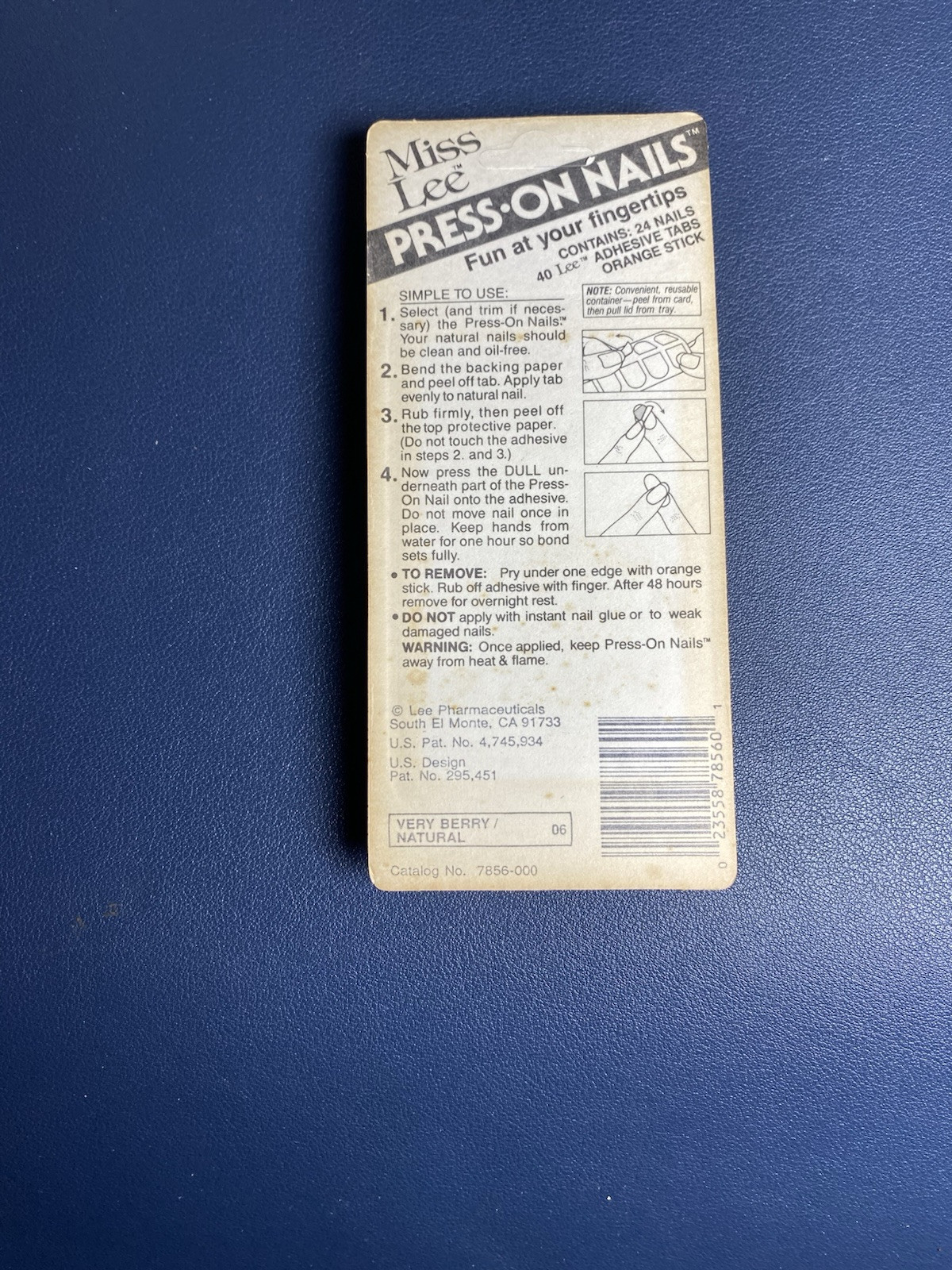 VTG NOS NEW USA Made ’90’s Miss Lee Press on Nails Smaller Hands Pink and Bonus