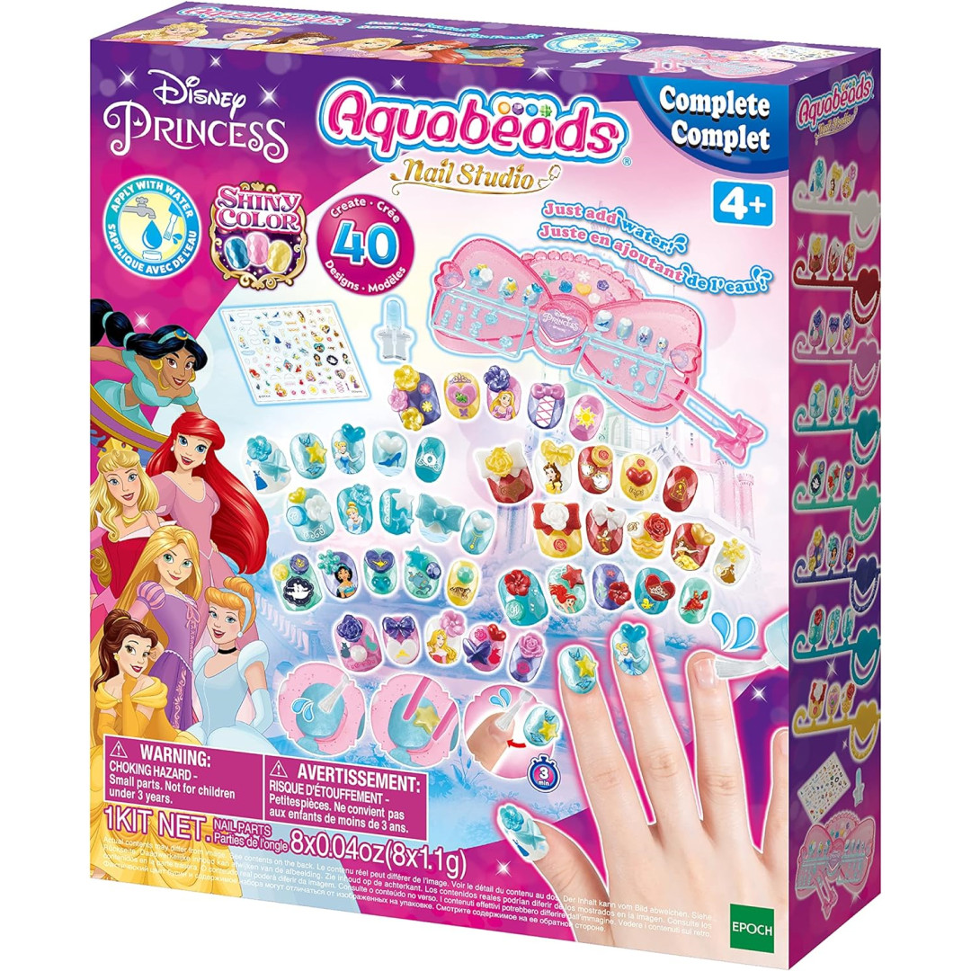 Aquabeads Nail Studio – Disney Princess 40 Creations Set New Kids Childrens Toy