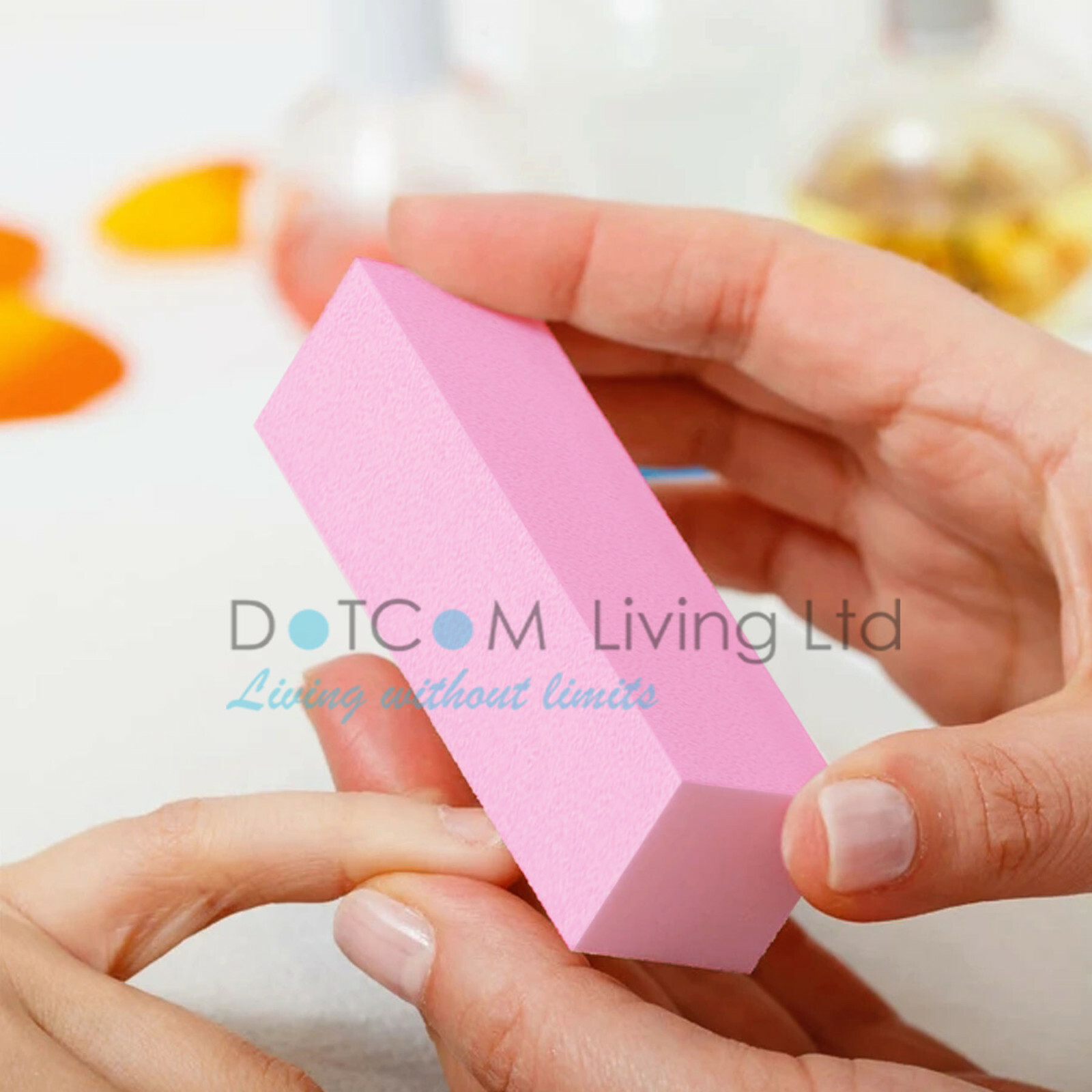 Nail Buffer Block Files Tool Tips 4 Ways Art Acrylic Sanding Manicure White Pink