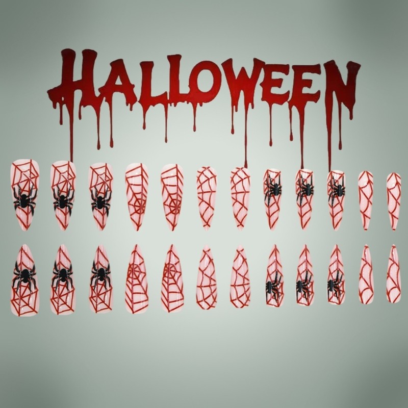 Halloween Press On Nail Art Set for Costume Beauty and Party Wear