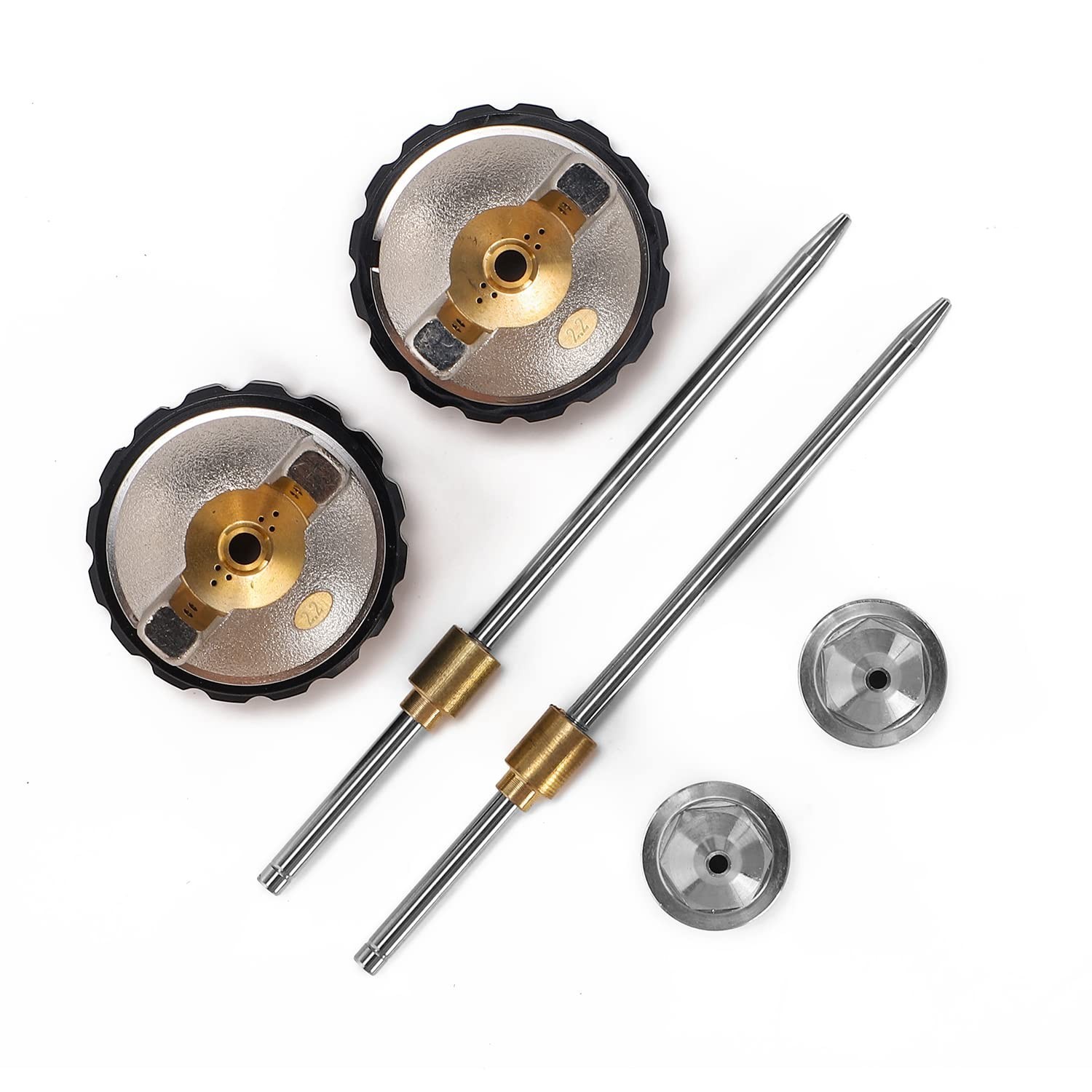 Double Nozzle,Dual Heads,Two Component,Mirror Effect,Silver,Chrome,Air Powere…