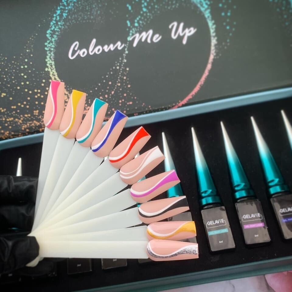 GEL LINER SET, GEL LINER BRUSH SET, DRAWING GEL, DRAWING FLOWERS GEL,PAINTING