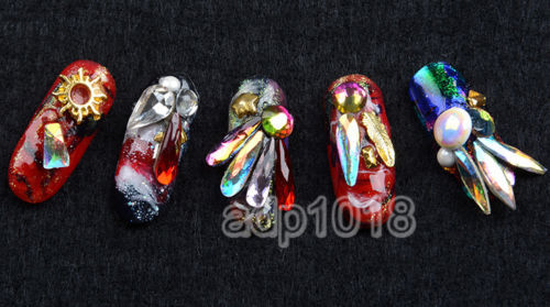3x10mm Top Quality Czech Crystal Rhinestones Flatback Nail Art Decoration