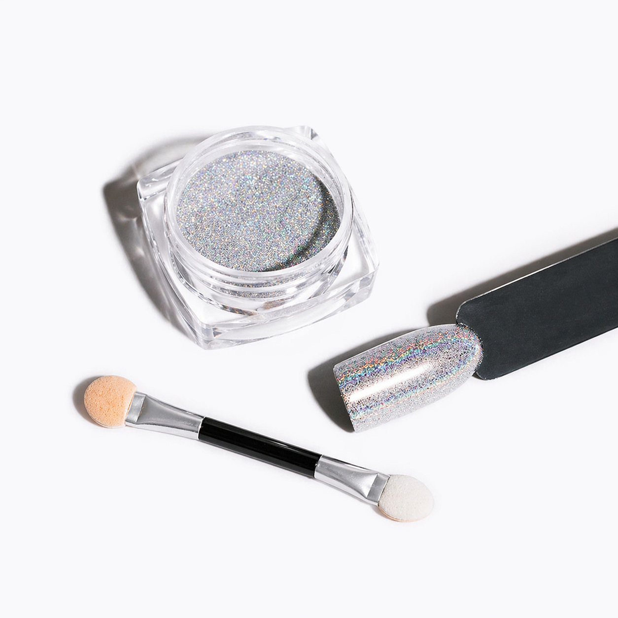 1g Laser Gold Silver Holographic Shiny Chrome Effect Powder Mirror Nail Glitter