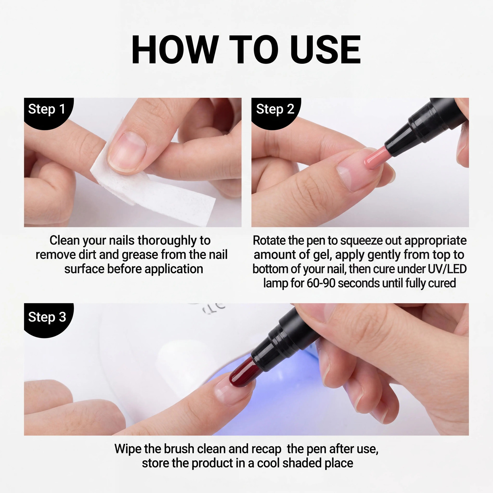 6 Color DIY Nail Art Pens High Pigment Bright Color Quickly Dry Decorate Nails S