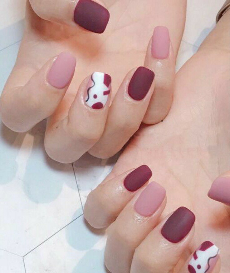 PINK PURPLE WHITE PLUM NAIL POLISH WRAP STRIP STICKER 🇺🇸 SHIPS FROM US