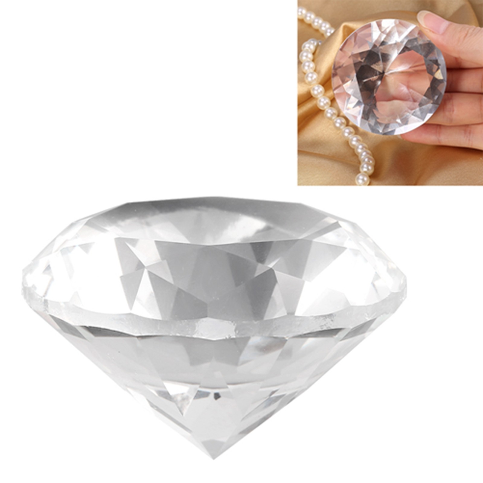 Glass Crystal Shiny Hand Model For Nail Art Display White Excellent
