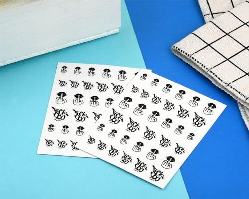 Middle Finger Nail Art Stickers 4 Sheets of Self-Adhesive Nail Decals 2