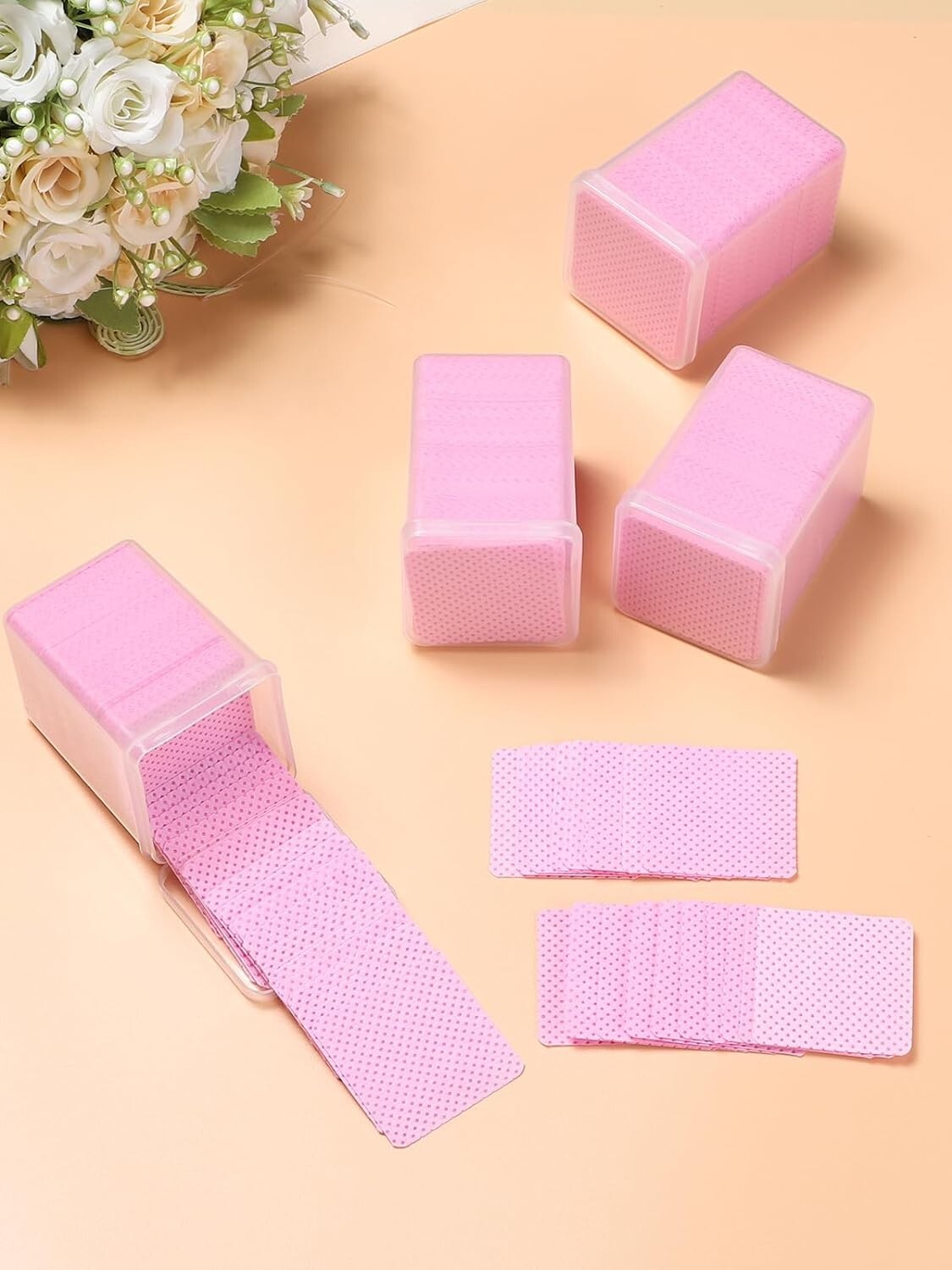 400 PCS Lint Free Nail Wipes, Non-Woven Fabric Nail Cleaning Pads Cleaning Wipes