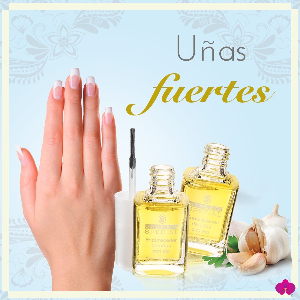 ARABELA UÑA INCREIBLE ENDURECEDOR DE UÑAS CON EXTRACTO DE AJO Y LIMON set de 2