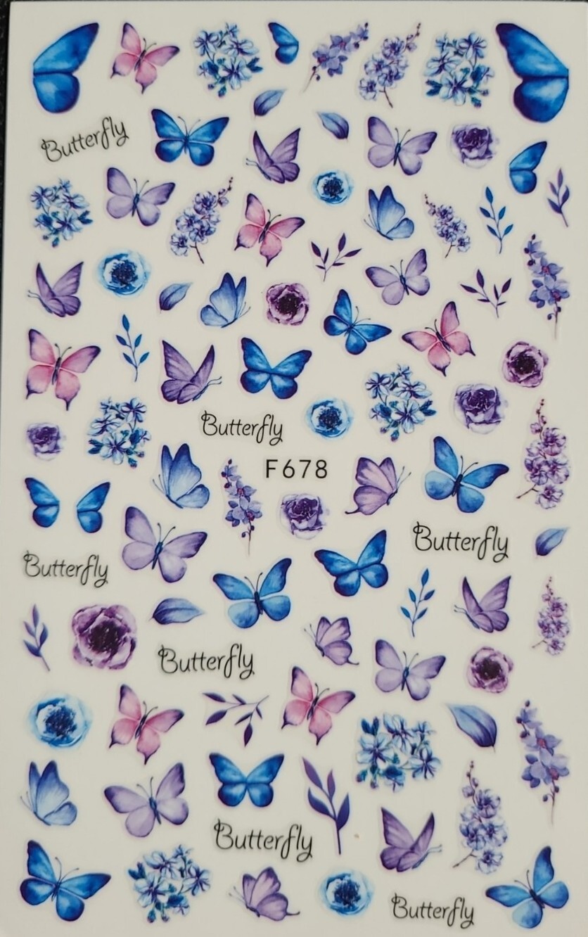 Butterfly nail art stickers