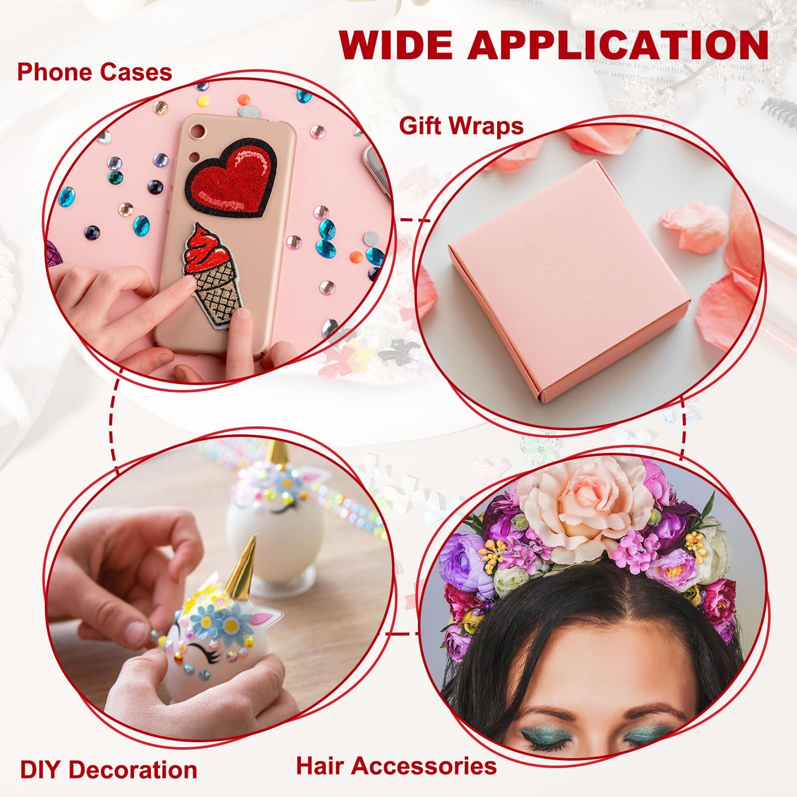 Nail Bows, 3D Flowers for Nails Acrylic Resin Bows Art – Fitting for (DIY Man…