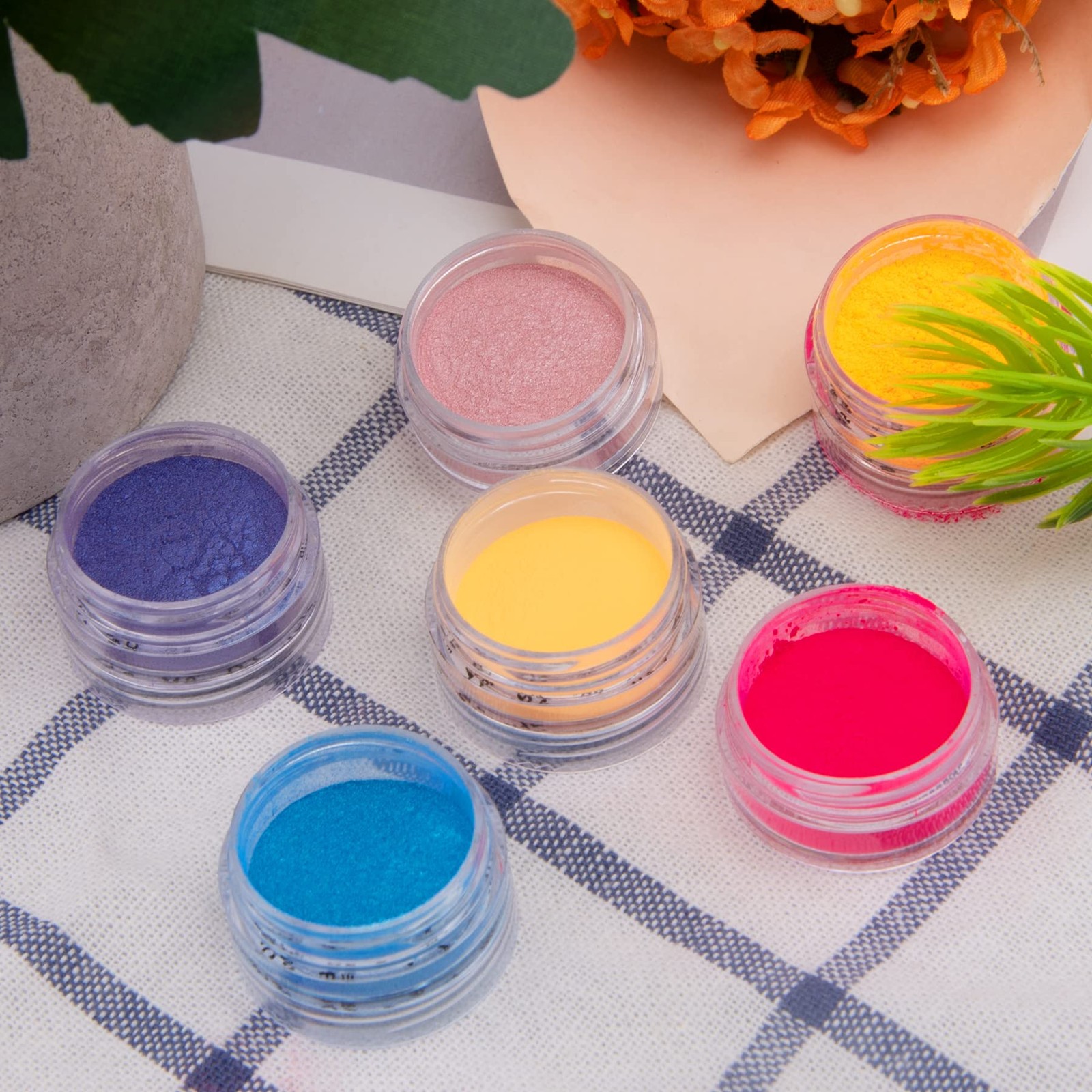 36 Colors Nail Pigment Powder Colorful Luminous Iridescent Glitter Pearlescen…