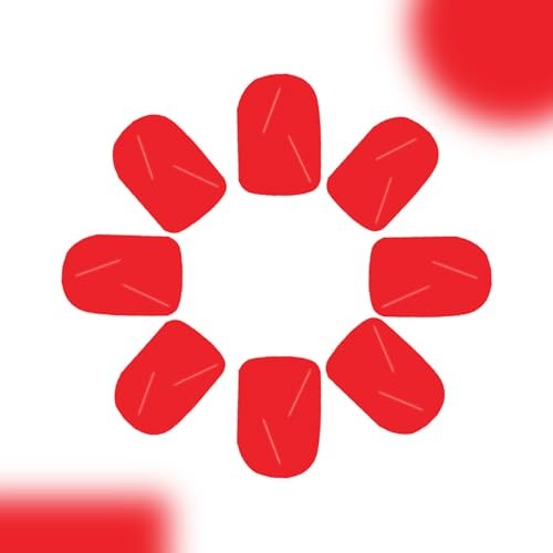 24Pcs Red Glossy Square ABS False Nails, Full Cover, Press On, short-designs10