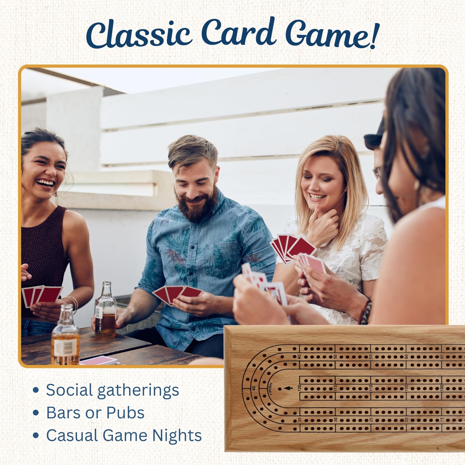 WE Games Classic 16 inches (L) x 4.5 (W) x 0.5 (H), Natural Oak