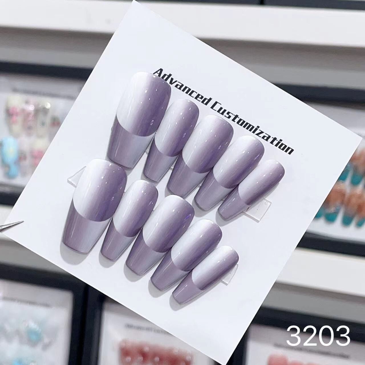 Handmade Press on Nails 10 pc set .+5 Pieces Nail Stickers