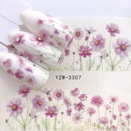 Flower, Floral Nail Art Water Decals DIY Nail Wraps.(Group 2)