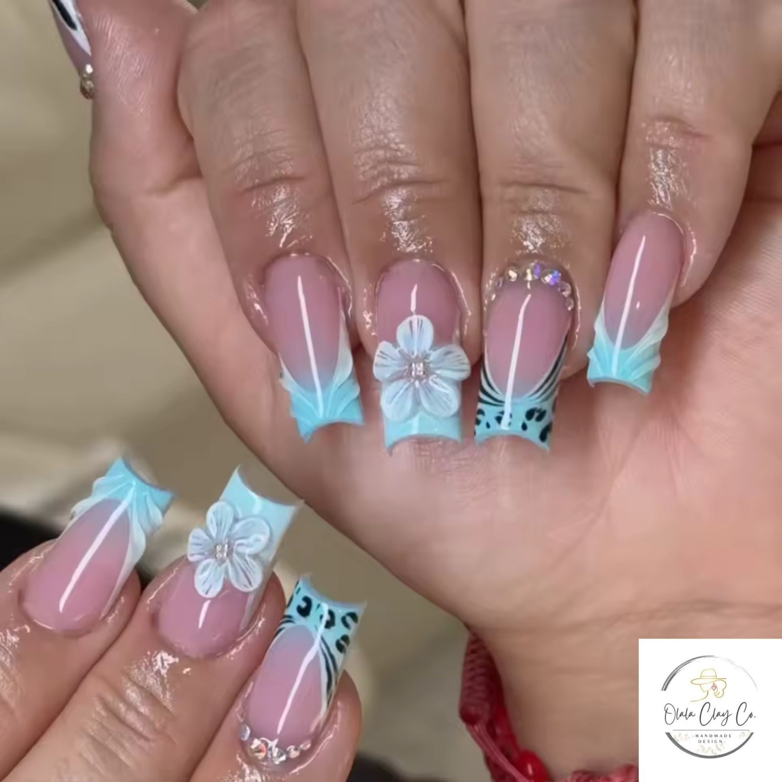 Olalaclayco Handmade Press On Nails, Hand Painted Gel False Nails, Luxury Custom