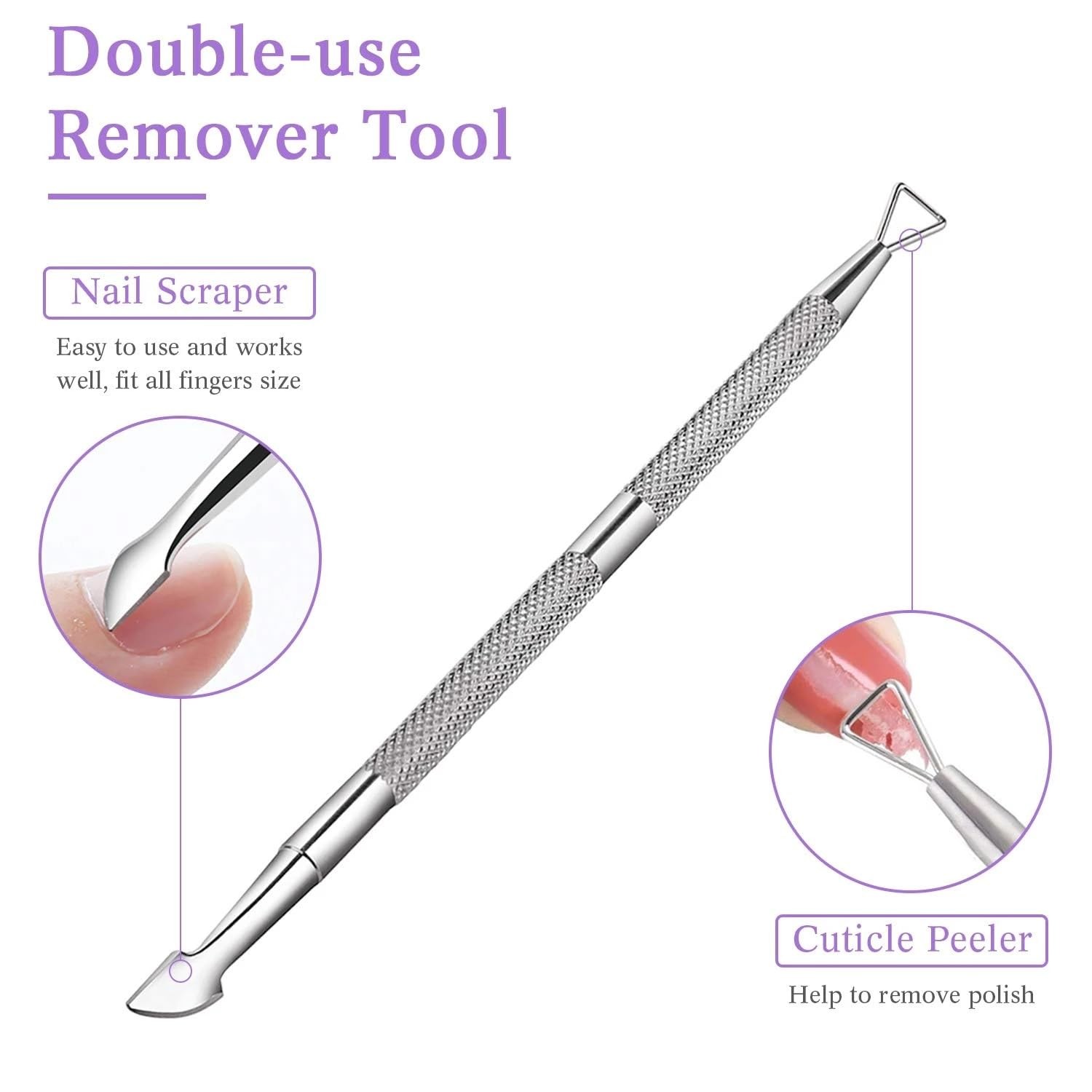 Yimart Nail Art Soak Off Clip Removal Clamp Set – Specialized Purple, Pink