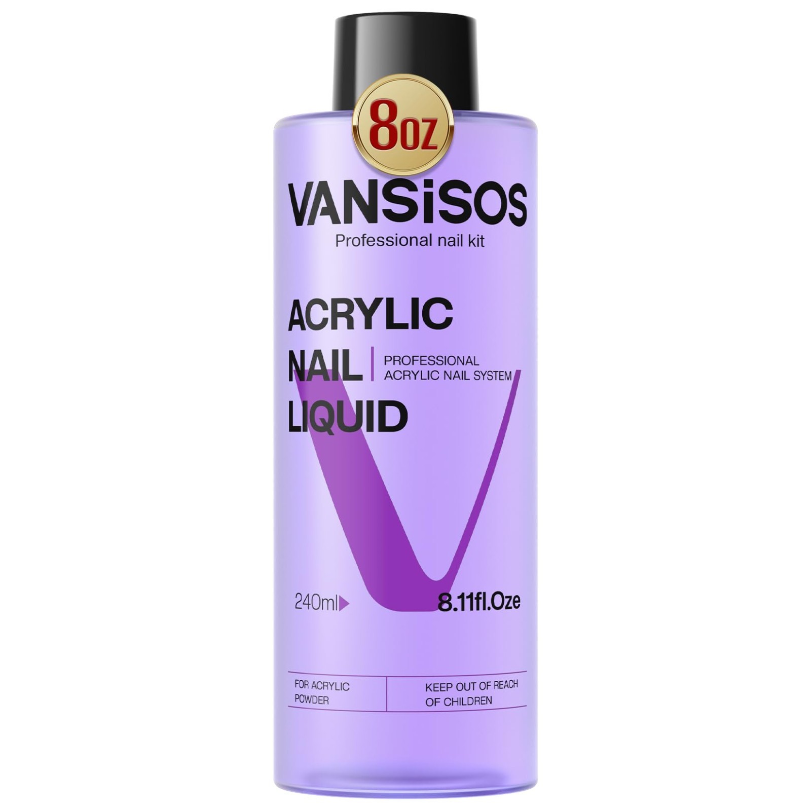Acrylic Nail Liquid 8oz – Non-Yellowing, MMA-Free for DIY Nail Art & Salon Use
