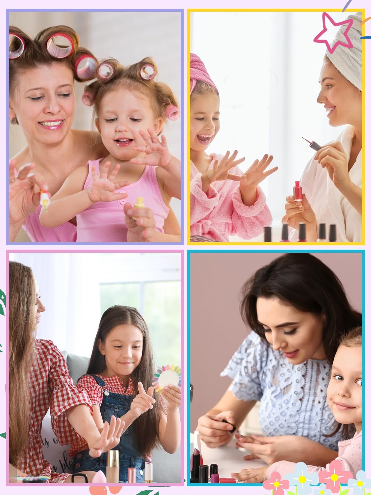 78 Pieces Press on Nails for Kids, 3 Pack Kid Fake Nail Kit Old Colorful Flow…
