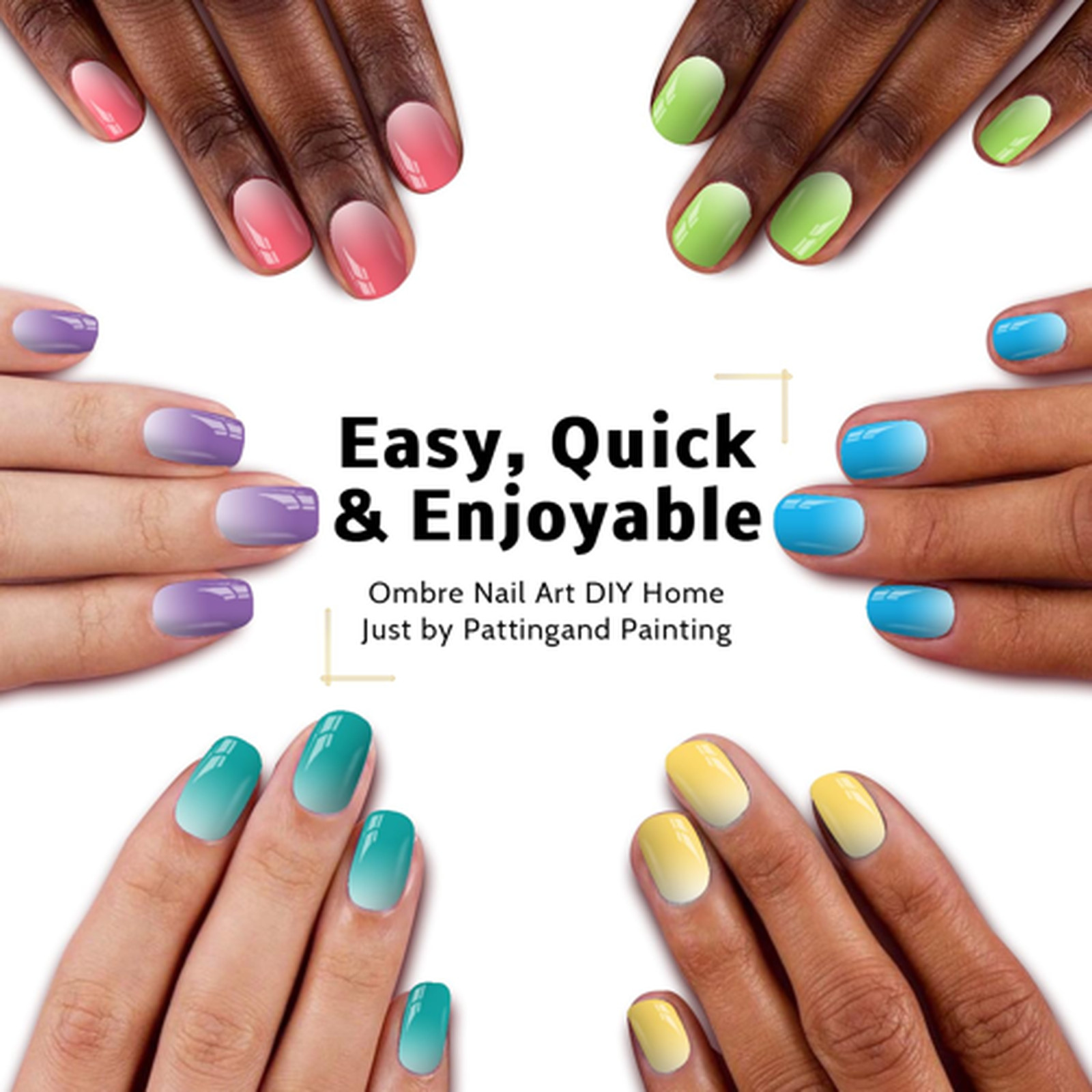 Sponge Pat Paint Nail Gel 9 Colors Ombre Gradient Blush Blooming Flower Nail Art
