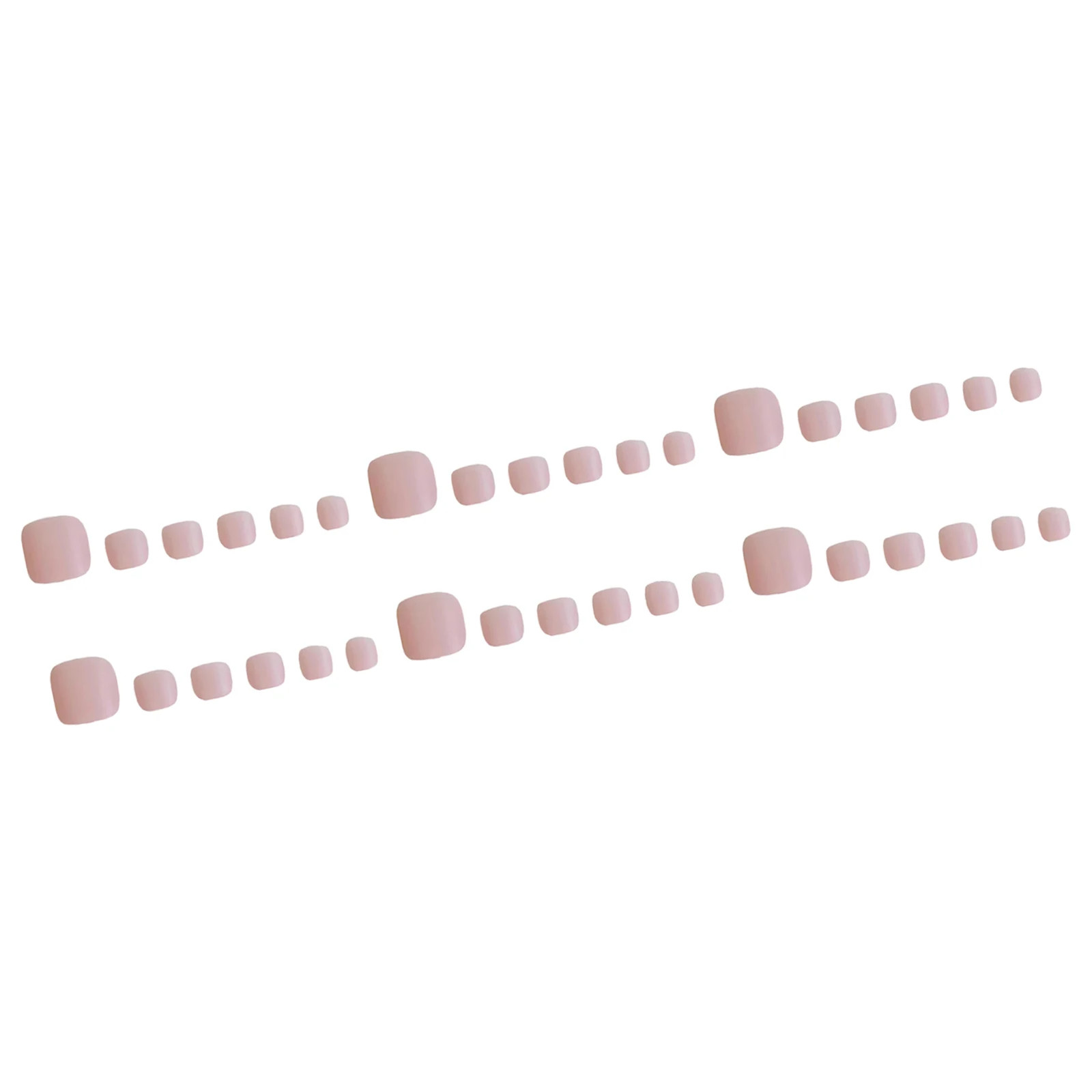 36pcs Matte Pink Solid Color Press On Toenails