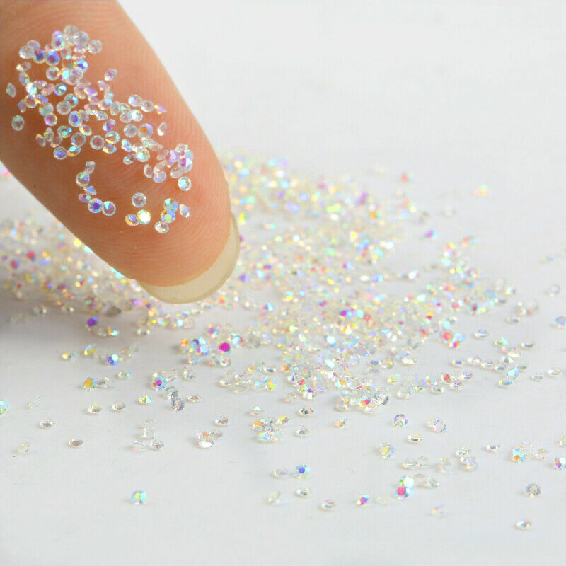 3000 – 9000Pcs Crystal Pixie 3D Nail art Micro Zircon 1.1mm Mini Rhinestones DIY