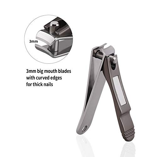 Nail Clippers Set with Build-in Nail File, Durable Sharp Zinc Alloy Fingernail
