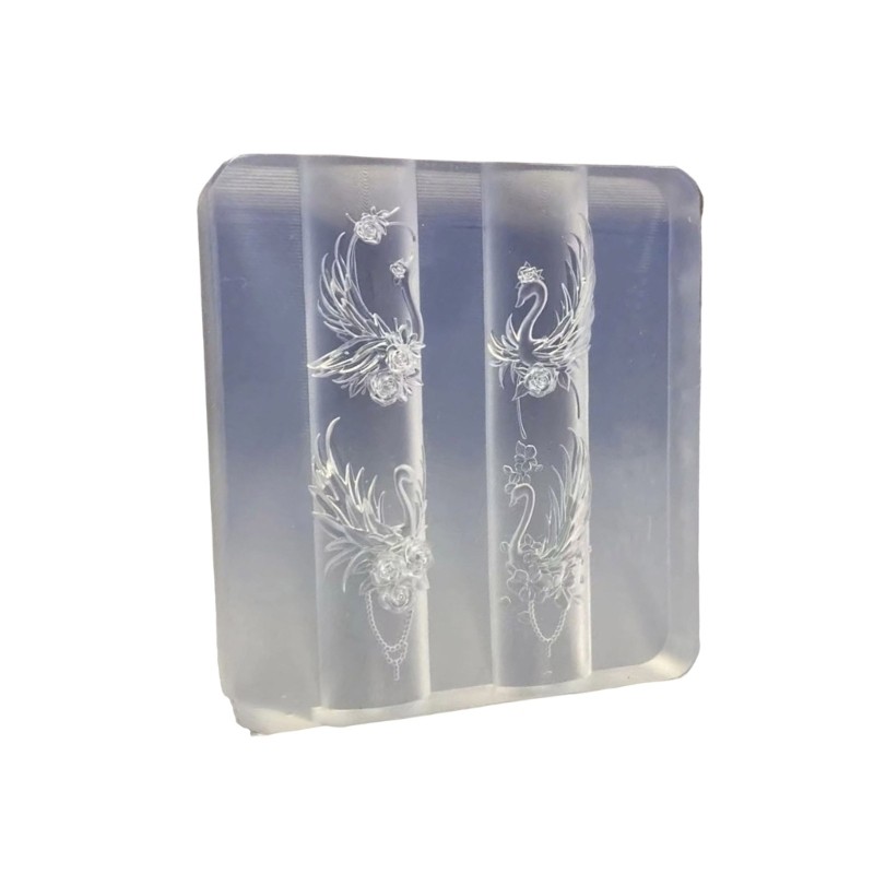 Stylish Silicone Nail Art Molds Embossing Carving Templates for Nail Enthusiasts