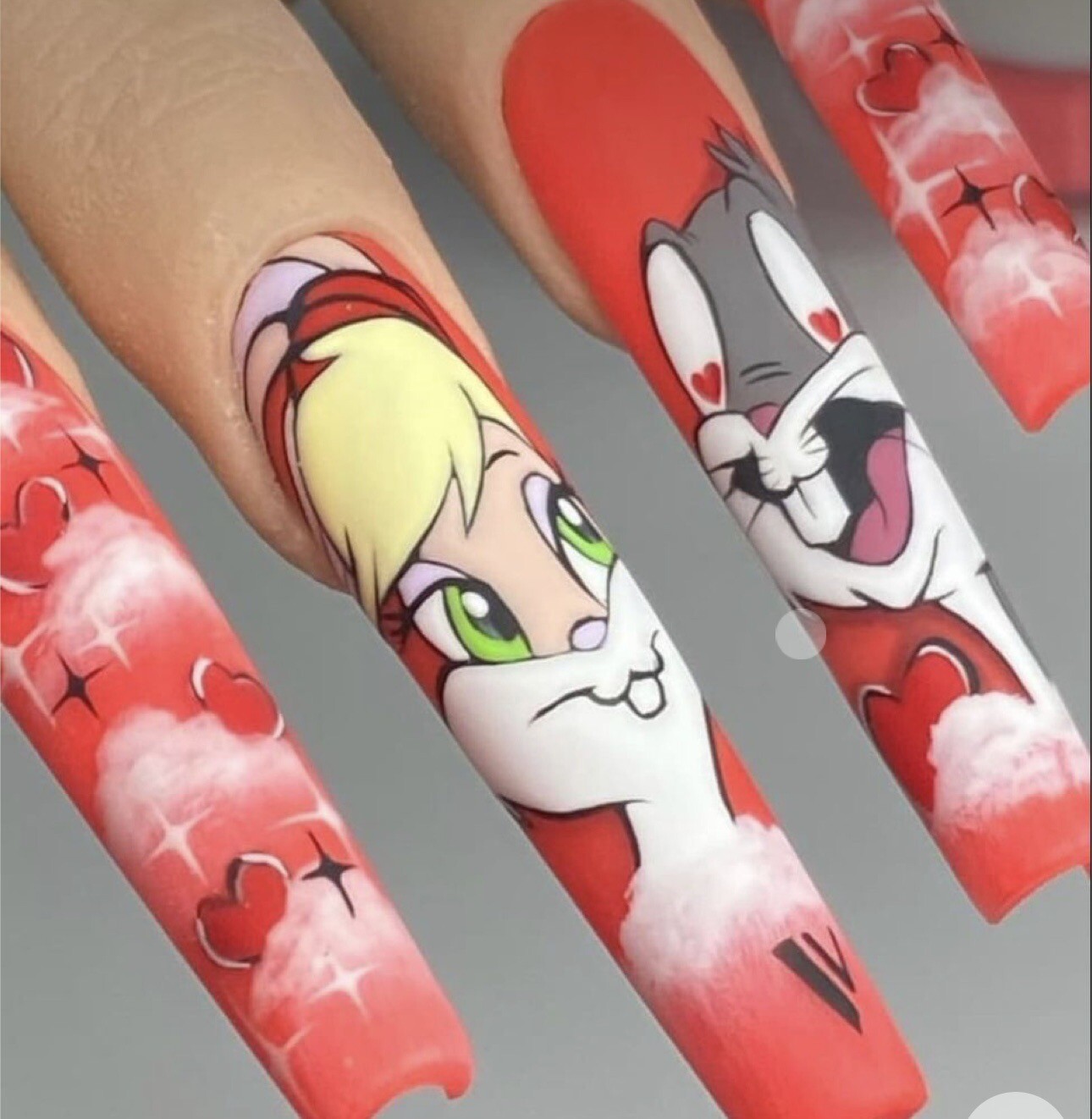 Loony Tunes Cartoon Party Nail Water Transfer Decal Sticker Nail Wraps DIY Kit