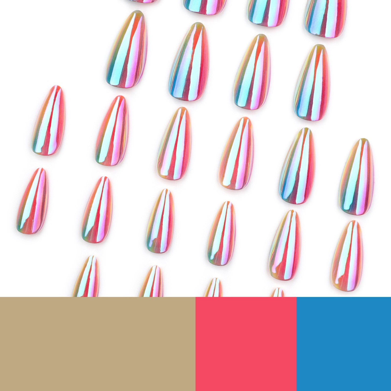 (USA SELLER) ALMOND MEDIUM *RAINBOW DAYS* SUPER HOLD GLUE LAST LONG