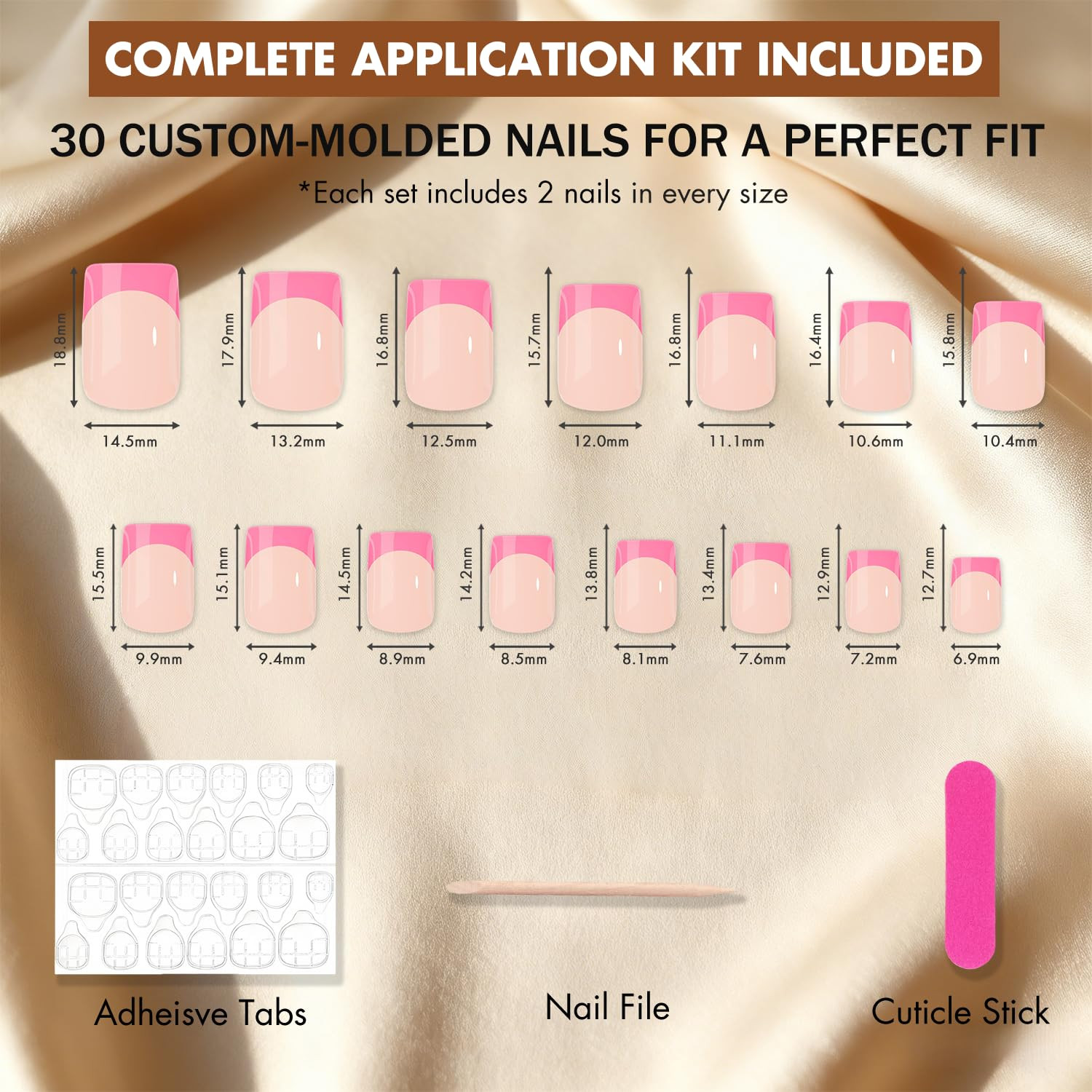 French Tip Press on Nails Short Square, Lime Green French Tip Nails with Natural