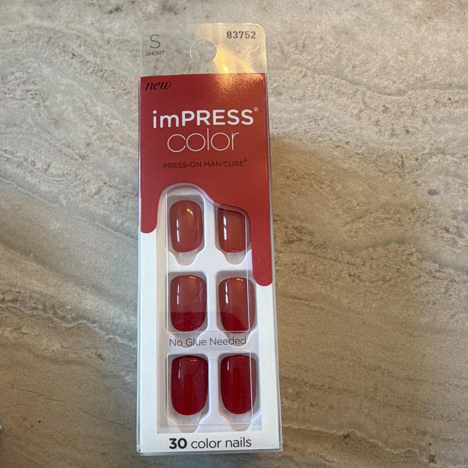 imPRESS Press-On Nails Self-Adhesive Short Square Shiny Multicolor 10 Packs