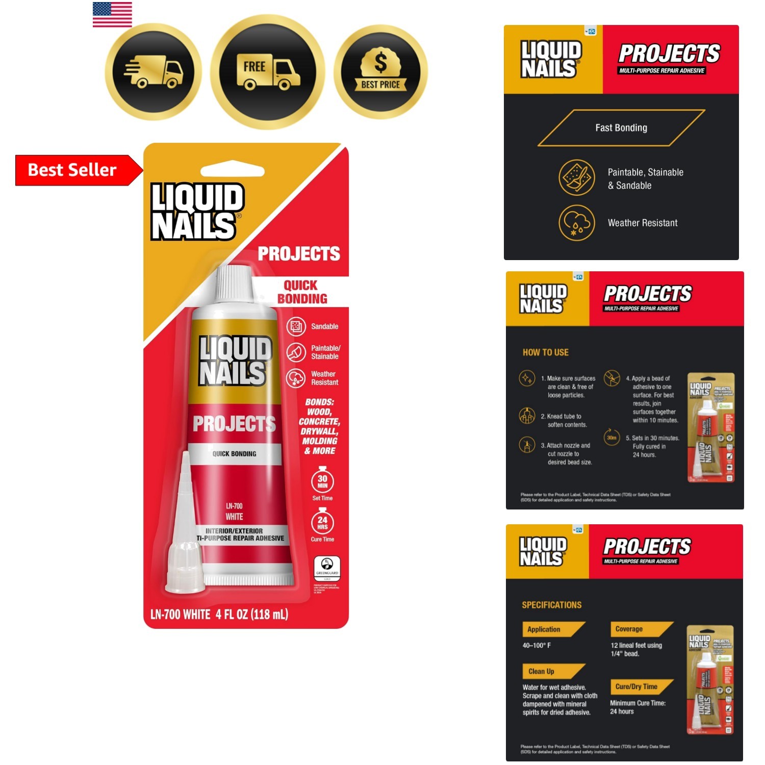 4-Ounce Small Projects and Repairs Adhesive